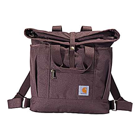 Burgundy Convertible Backpack Tote