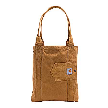 Brown Vertical Open Tote