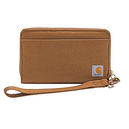 Women's Brown Duck Lay-Flat Clutch Wallet