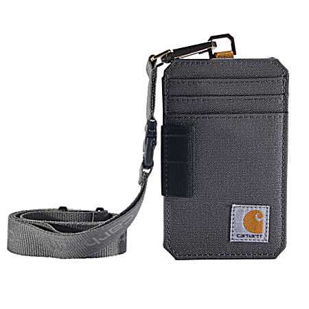 Women's Grey Nylon Duck ID Holder & Lanyard
