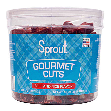Gourmet Cuts Beef & Rice Flavor Dog Treats, 40 oz