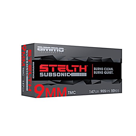 9mm 147 gr Stelth Subsonic TMC Cartridges - 50 Rounds