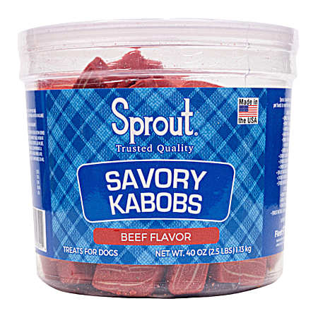 Savory Kabobs Beef Flavor Dog Treats, 40 oz