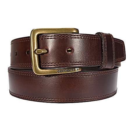 Leather Engraved Buckle Belt