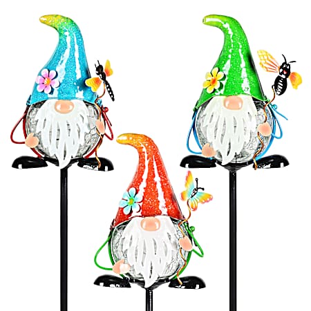 Metal Gnome Solar Stake Assorted