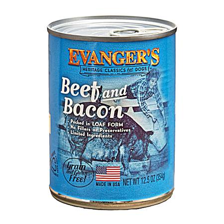 Heritage Classics Adult Grain-Free Beef & Bacon Limited Ingredient Wet Dog Food, 12 oz