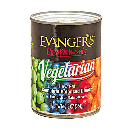 Complements All Lifestages Vegetarian Complete Balanced Dinner Wet Food for Dogs & Cats, 12.5 oz