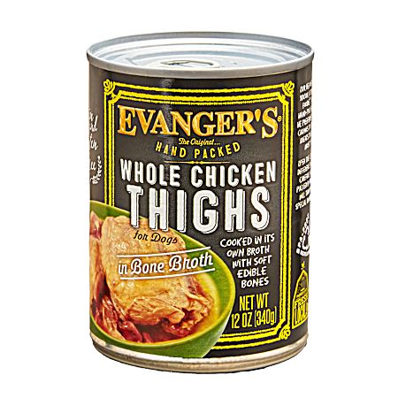 Hand Packed Adult Grain-Free Whole Chicken Thighs Wet Dog Food, 12 oz