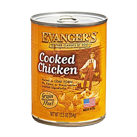 Heritage Classics Adult Grain-Free Cooked Chicken Limited Ingredient Wet Dog Food, 12.4 oz