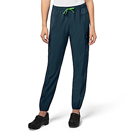 Women's Cross-Flex Navy Modern Fit Jogger Scrub Pants