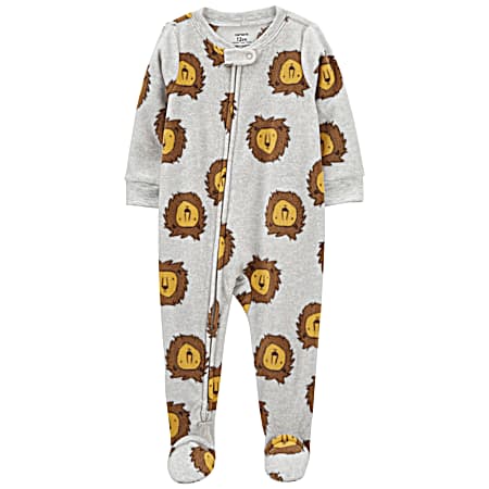 Infant Boy's 1 Pc Lion Fleece Footie Pajamas