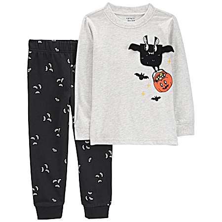 Toddler Boy's 2-Piece Halloween Bat Tee & Jogger Set
