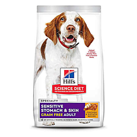 Science Diet Adult Sensitive Stomach & Skin Grain Free Chicken & Potato Dry Dog Food, 24 lbs