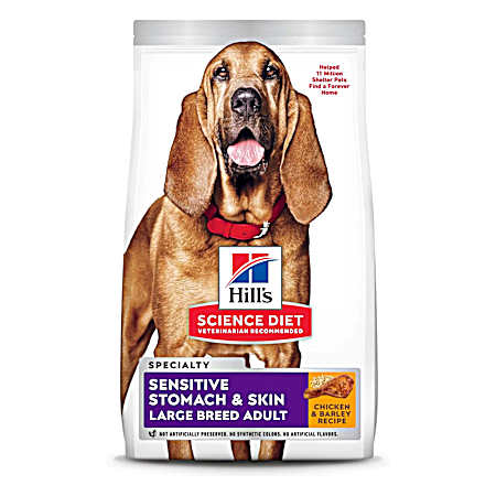 Science Diet Adult Large Breed Sensitive Stomach & Skin Chicken Recipe Dry Dog Food, 30 lbs