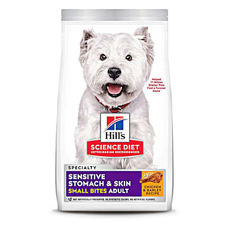 Science Diet Adult Small Bites Sensitive Stomach & Skin Chicken Recipe Dry Dog Food, 30 lbs