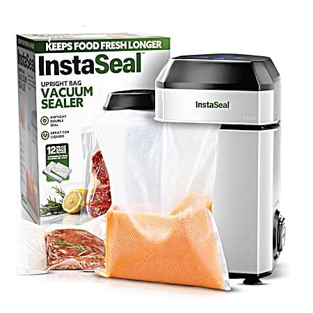 Vacuum Sealer Food Saver Bag Sealer Machine Upright Suction Base With 12 Food Safe Storage Bags