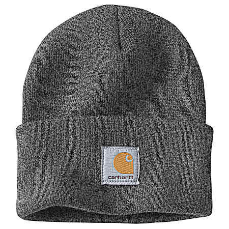 Adult Coal Heather Acrylic Watch Cuff Beanie