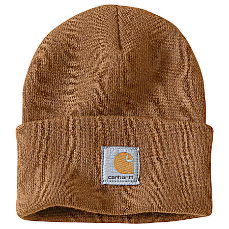 Adult Tan Acrylic Watch Cuff Beanie