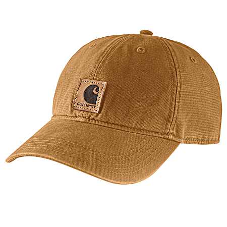 Men's Odessa Leatherette Patch Brown 6 Panel Cap