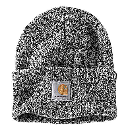 Adult Black/White Acrylic Cuff Beanie
