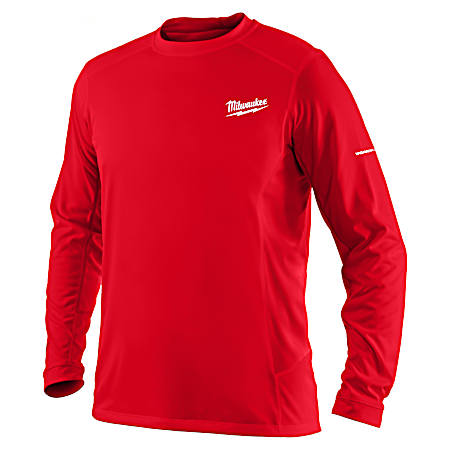 Men's Red WORKSKIN Long Sleeve Lightweight Performance Shirt
