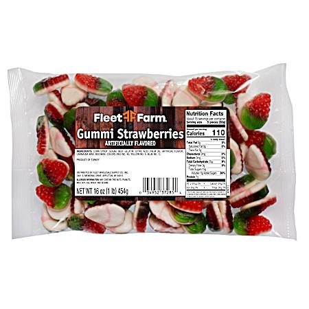 16 oz Gummi Strawberry Candy