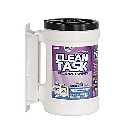 Clean Task Cleaning & Degreasing Wet Wipes Dispenser - 70 Ct