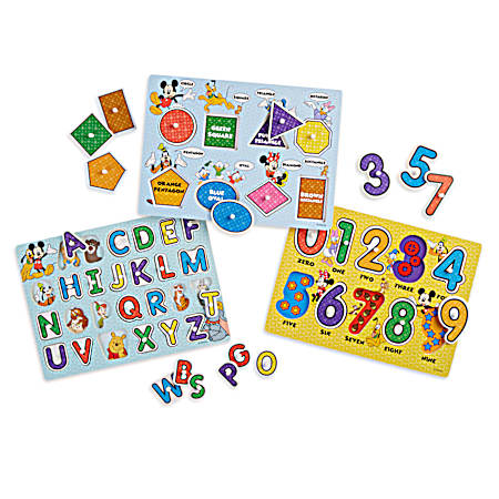 Disney Wooden Peg Puzzles Set