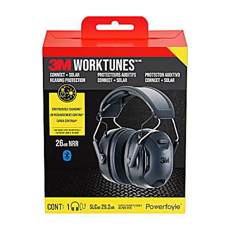 WorkTunes™ Connect + Solar Wireless Hearing Protector with Bluetooth® Technology