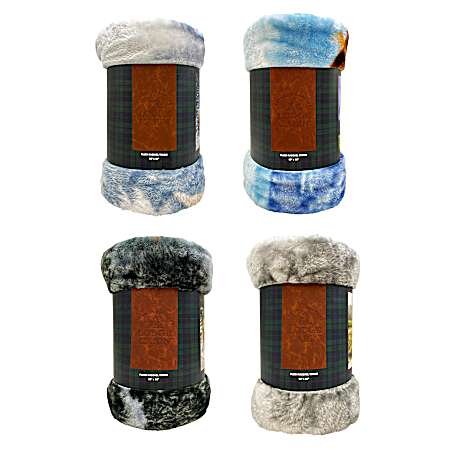 50 in x 60 in Animal Throw - Assorted