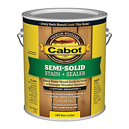 1 Gal Deck & Siding Semi-Solid Stain + Sealer New Cedar