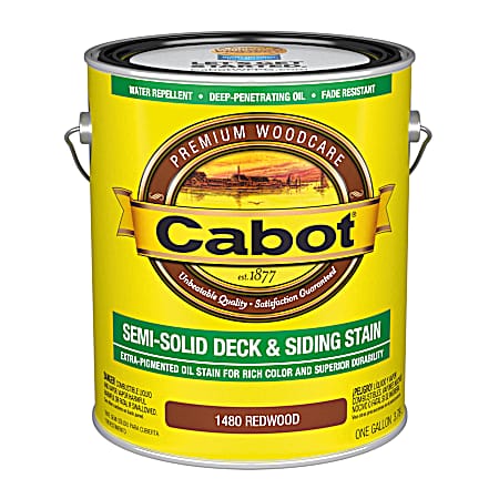 1 Gal Deck & Siding Semi-Solid Stain + Sealer Redwood
