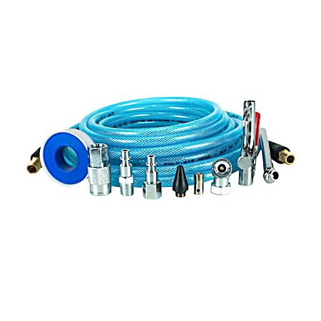 Poly Hose 1/4 in X 25 ft With 9 pcs Steel Kit