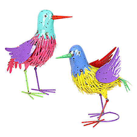 Metal Hummingbird Statue Assorted