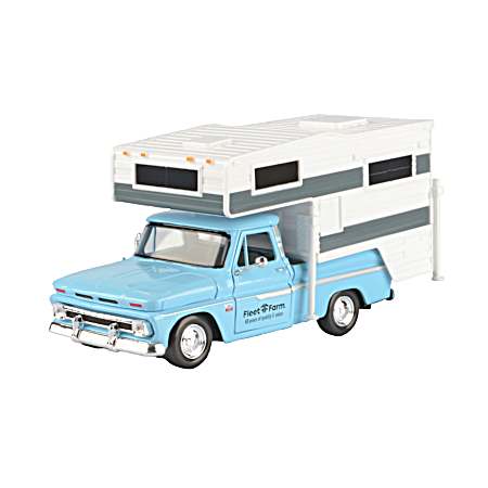 1:24 1966 Chevy C10 Fleetside Pickup w/ Camper w/ Fleet Farm Logo