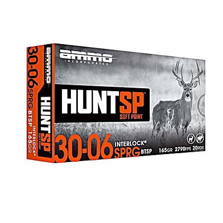 .30-06 165 gr Hunt Interlock SP Cartridges - 20 Rounds