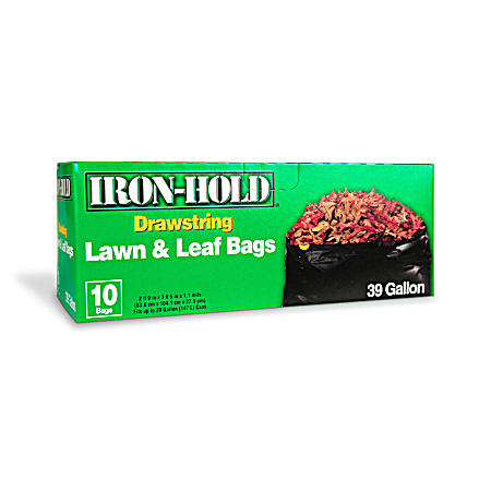39 Gal. Drawstring Lawn & Leaf Trash Bags - 10 Ct