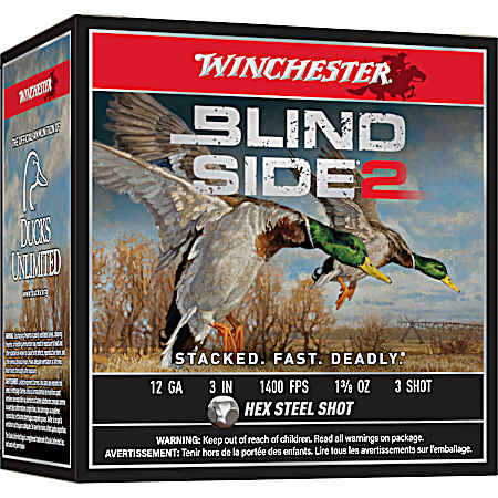 12Ga 3 in. Shot 3 Blind Side 2 1-3/8 oz - 25 Rounds