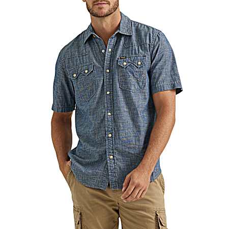 Men's Sawtooth Button Front Short Sleeve Shirt