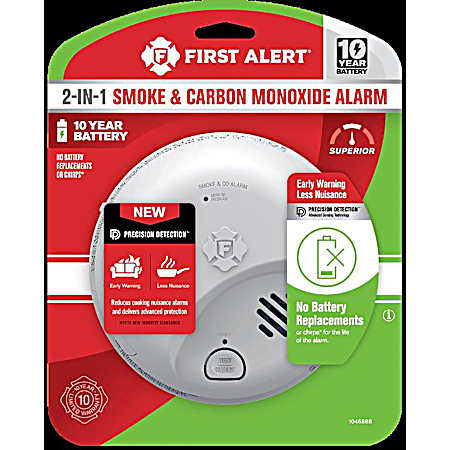 10-Year Battery 2-in-1 Smoke & CO Alarm