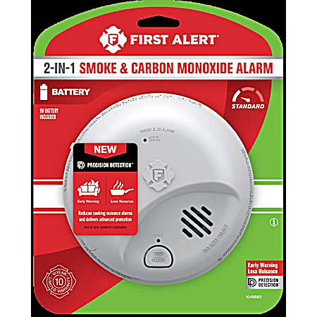 Battery Operated Ionization 2-in-1 Smoke & CO Alarm