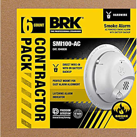 BRK Hardwired Ionization Smoke Alarm with Battery Backup 