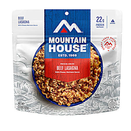 3.6 oz Freeze Dried Lasagna With Meat Sauce Pouch