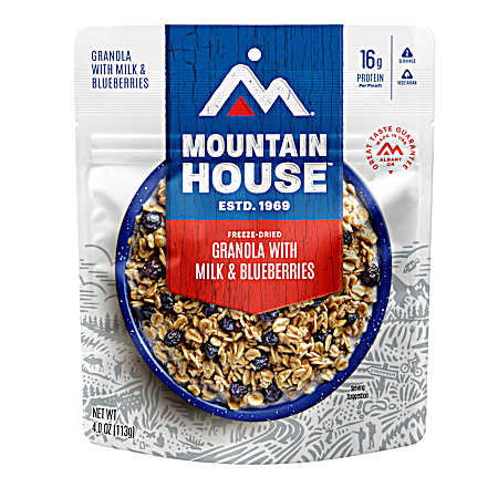 4.0 oz Freeze Dried Granola With Milk And Blueberries Pouch