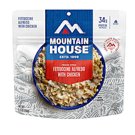 5.5 oz Freeze Dried Fettuccine Alfredo With Chicken Pouch