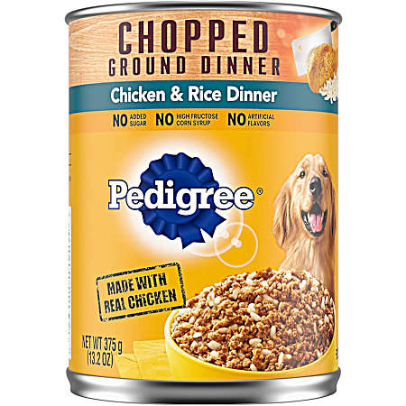 Adult Chopped Ground Dinner w/ Chicken Wet Dog Food, 13.2 oz Can