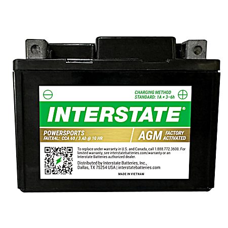 AGM Factory Activated Motorcycle Battery 60 CCA 3 Ah