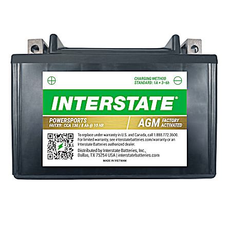 AGM Factory Activated Motorcycle Battery 135 CCA 8 Ah