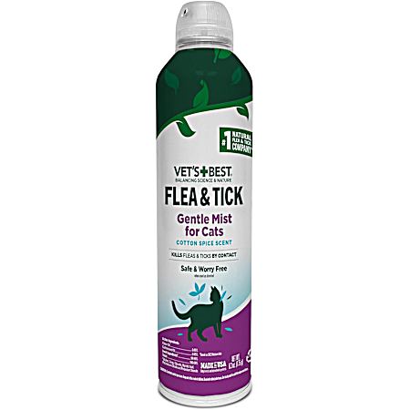 6.3 oz Flea & Tick Cotton Spice Gentle-Mist Spray for Cats