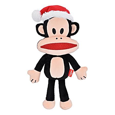 12 in. Julius The Monkey w/Santa Hat Dog Toy